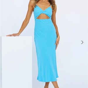 Blue midi dress